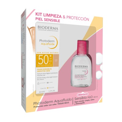KIT Photoderm Aquafluido claro + Sensibio H2O 100ml GRATIS