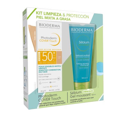 KIT Photoderm Covertouch claro + Sebium gel moussant  100mlGRATIS